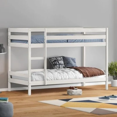 Abbildung von IDIMEX Etagenbett FELIX, Doppelstockbett Hochbett Kinder Bett Kiefer massiv 90x200 w