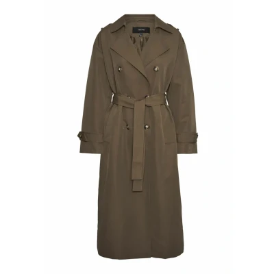 Abbildung von Vero Moda Vmchloe LONG Trenchcoat, Damen, Größe: Large, Chocolate chip