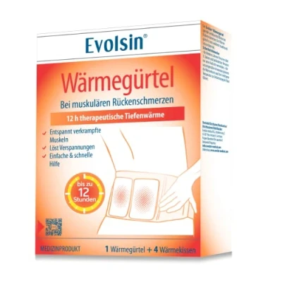 Abbildung von Evolsin Wärmegürtel Evolsin® therapeutische Tiefenwärme bei Rückenschmerzen, 4 tlg.