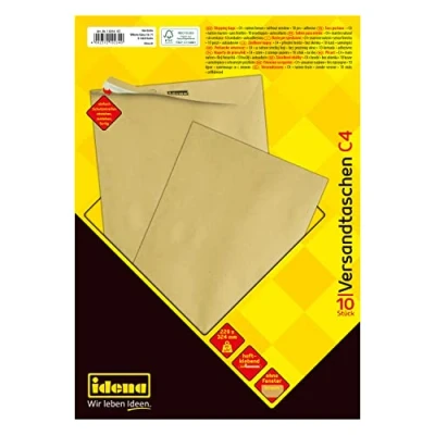 Abbildung von Idena Versandtasche 10234 DIN C4, 90 g/m², haftklebend, ohne Fenster