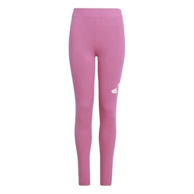 Abbildung von adidas Mädchen Essentials LINEAR Logo Leggings, pink Fusion/White, 9 10 Years