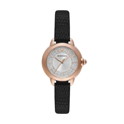 Abbildung von Emporio Armani Tradiitional MIA Uhr, Damen, Größe: One Size, Black