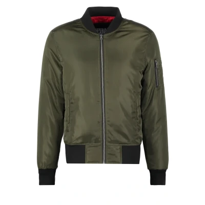 Abbildung von Urban Classics 2TONE Bomber Jacket Bomberjacke, Herren, Größe: Small, Darkolive/black