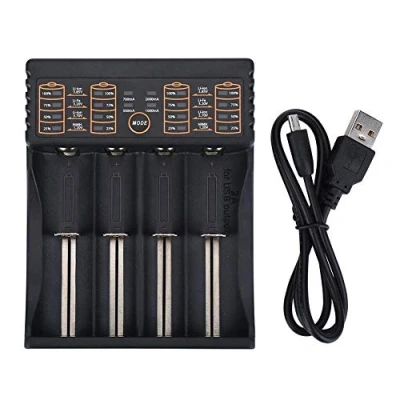 Abbildung von Universal Smart Battery Charger 4 Schacht für wiederaufladbare Batterien, Lii 100 202 402 NiMH Ladegerät 1,2 V 3,2 3,7 3,85 A/AAA 18490 18350 17670 17500 16340