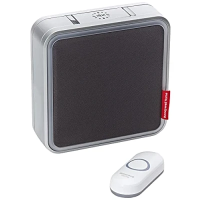 Abbildung von Honeywell Home Kabellose Türklingel Batteriebetrieben mit Halo Licht, Schlafmodus &amp; 200 m Reichweite Kompakte tragbare Klingel