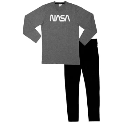Abbildung von United Labels NASA Pyjama, Herren, Größe: Large, Grau schwarz