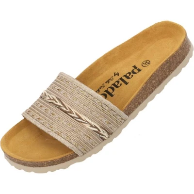 Abbildung von Palado by Sila Sahin Pantolette flach, Damen, Größe: 37, Beige gold Schuhe