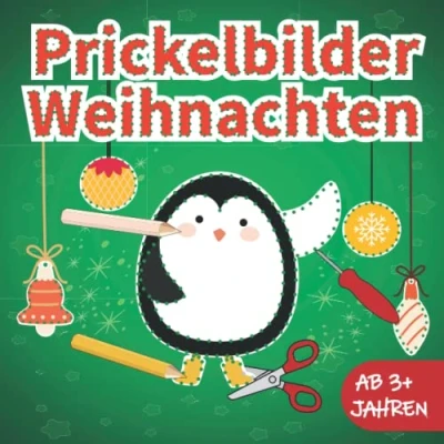 Abbildung von Prickelbilder Weihnachten ab 3 Jahre: weihnachtsbasteln kinder: Prickeln Bücher Ausmalen, Prickeln, Schneiden Winter und Weihnacht Bastelbuch für ... 4 5 (Prickelnadel Set Kinder, Band 1)
