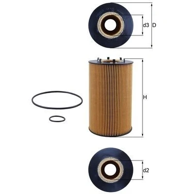 Abbildung von MAHLE ORIGINAL OX 435D Ölfilter Filtereinsatz MAN: TGX