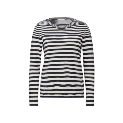 Abbildung von Cecil Struktur Strickpullover, Damen, Größe: Large, Blau