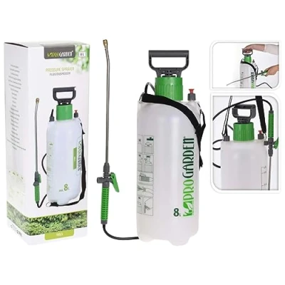 Abbildung von Progarden Drucksprühgerät Grün, (1 tlg), Pflanzensprüher, 8 Liter, Drucksprüher, mit Tragegurt, Pumpsprüher
