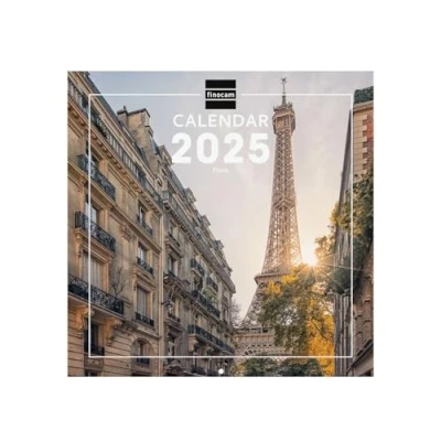 Abbildung von Finocam Bebilderter Wandkalender International 2025 Monatsansicht Januar bis Dezember (12 Monate) Paris