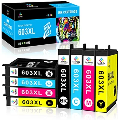 Abbildung von LeciRoba 603xl druckerpatronen Ersatz für Epson 603 und multipack XP 3100 3150 2100 2105 4100 4150 Workforce WF 2810 WF2820 2850 2870 (8PACK)