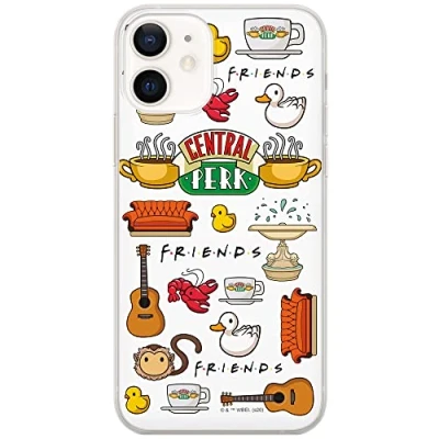 Abbildung von ERT GROUP Handyhülle für Apple iPhone 12/12 PRO Original und offiziell Lizenziertes Friends Muster 014 optimal an die Form des Handy angepasst, hülle aus TPU
