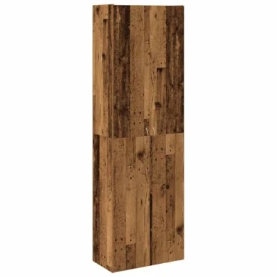 Abbildung von vidaXL Highboard Altholz Optik 60x32x190 cm Holzwerkstoff, Sideboard, Beistellschrank, Aufbewahrungsschrank, Schrank, Lagerschrank, Hochschrank