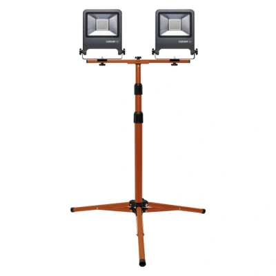Abbildung von LEDVANCE LED Arbeitslicht, Leuchte für Außenanwendungen, Kaltweiß, Tripod Ständer, Worklight, 2 x 50 Watt, Dunkelgrau