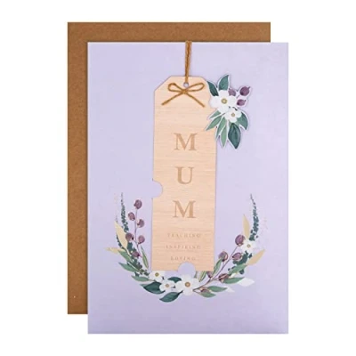 Abbildung von Hallmark Muttertagskarte für Mama traditionelles Blumenmuster, Violett