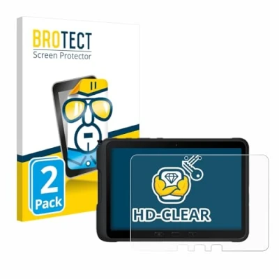 Abbildung von BROTECT (2 Stück Schutzfolie für Samsung Galaxy Tab Active 4 Pro (im Querformat) Displayschutz Folie Ultra Klar