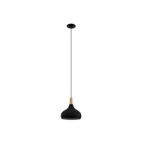 Abbildung von Eglo 900162 Hängeleuchte SABINAR E27 1X40W schwarz, braun H:110cm Ø28cm dimmbar