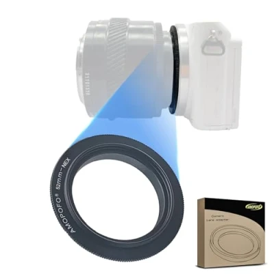 Abbildung von 52 mm ObjektivAdapter für MakroUmkehrer, Sony A6500 A6300 A5100 A6000 A5000 A3000 NEX5T NEX3N NEX6 NEX5R NEXF3 NEX7 NEX5N NEX5C NEXC3 NEX3 NEX5 A7RIII A7III A7 A7s