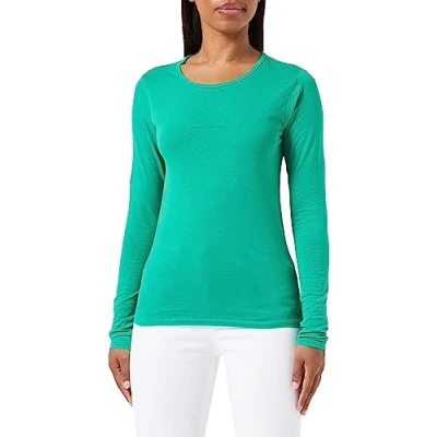 Abbildung von Marc O&#039;Polo Denim Longsleeve Crewneck LOGO Print Chest Circularity Langarmshirt, Herren, Größe: XS, Amazon green
