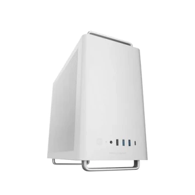 Abbildung von Mars Gaming MC Elite, Hochleistungs Micro ATX PC Gehäuse aus Metall, Seiten und Top Mesh Design, 3X FDB Lüfter, Mini Tower Aluminiumgriffen Füßen, Dual SFX Netzteilunterstützung, Weiß