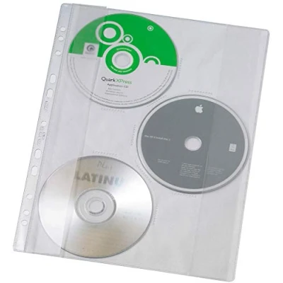 Abbildung von VELOFLEX 4359000 CD Hülle DBGM, 10er Packung DIN A4 für 3 CDs, mit Verschlussklappe glasklar