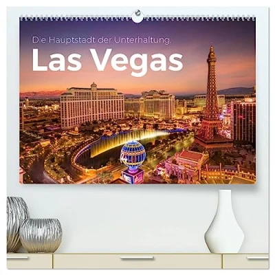 Abbildung von Las Vegas Die Hauptstadt der Unterhaltung. (hochwertiger Premium Wandkalender 2025 DIN A2 quer), Kunstdruck in Hochglanz