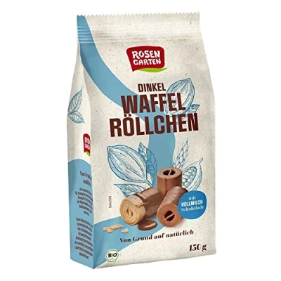 Abbildung von Rosengarten Dinkel Waffelröllchen, Vollmilch, 150g (6)