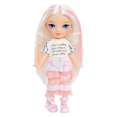 Abbildung von Rainbow High Littles Fantasy Fairies &amp; Pet Opal, Regenbogenfarben 14 cm Kleine, Bewegliche Puppe Fantasie Eule mit Austauschbaren Feenflügeln, Süßes Geschenk für Kinder ab 4