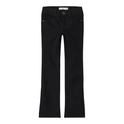 Abbildung von Name it Nkfpolly Bootpant Jeans Bootcut für Kinder, Größe: 98, Black denim