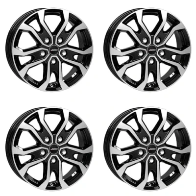 Abbildung von 4x AUTEC Felgen Alufelgen KISO 7.5x18 ET52 5x112 Schwarz poliert kompatibel mit Mercedes Benz V Marco Polo Vito EQV Viano