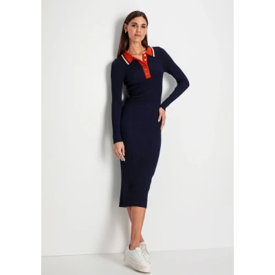 Abbildung von HECHTER PARIS Strickkleid, mit modisch sportivem Polokragen NEUE KOLLEKTION