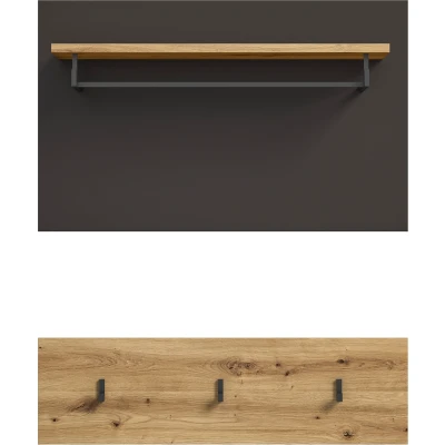 Abbildung von INOSIGN Garderobenpaneel &quot;Rehat, Breite 80cm, 2 tlg., 3 Haken, mit Hutablage&quot;, Wandgarderobe, Paneel