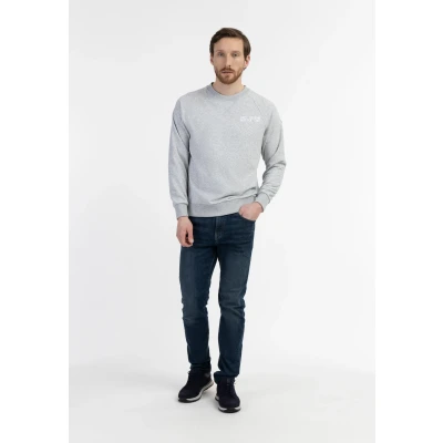 Abbildung von DREIMASTER Maritim Herren Sweatshirt mit Rundhalsausschnitt XXL / Hellgrau Melange 70% Baumwolle 30% Polyester