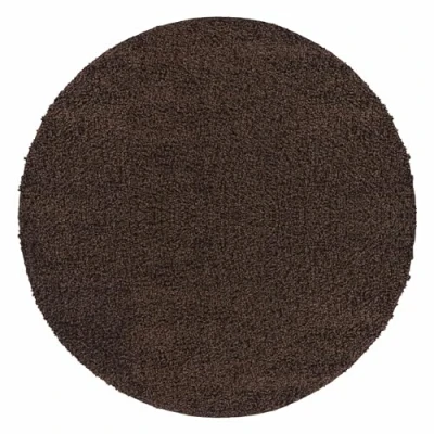 Abbildung von Carpetsale24 Shaggy Hochflor Teppich Wohnzimmer 160 cm Rund Braun Modern Flauschiger Extra Weich, Pflegeleicht und Einfarbig Ideal als für Schlafzimmer, Esszimmer Küche