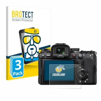 Abbildung von BROTECT Schutzglas für Sony Alpha 1 II (ILCE1M2B) (3 Stück) Schutzfolie Panzer Folie Glas [Extrem Kratzfest 9H, Anti Fingerprint, Ultra Transparent]