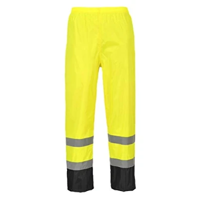 Abbildung von Portwest Klassische Kontrast Warnschutz Regenhose, Größe: 4XL, Farbe: Gelb/Schwarz, H444YBR4XL