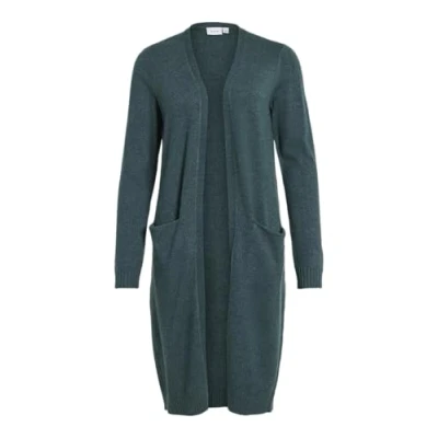 Abbildung von Vila Damen Viril Long L/S Knit Cardigan Noos Strickjacke 14042770,Ponderosa Pine/Detail:Dark Melange,L