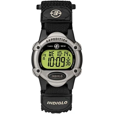 Abbildung von Timex Unisex Expedition Mittelgroße Digitale CAT Schwarz Schnelle Wickel Armbanduhr T47852
