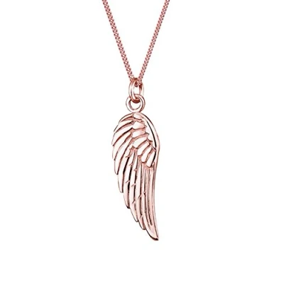 Abbildung von Elli Kette mit Anhänger Panzerkette Engel Flügel Basic Boho 925 Silber,