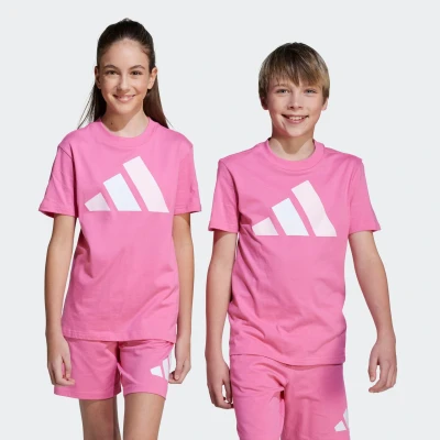 Abbildung von adidas Performance Essentials Junior Unisex Tshirt print für Kinder, Größe: 128, Pink fusion/clear pink/white