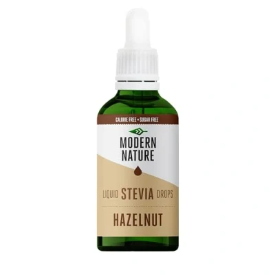Abbildung von Modern Nature Haselnuss Stevia Flüssig Flavour Drops Zucker Süßstoff Liquid Aroma Geschmacks Tropfen Zero Sirup Zuckerfrei Ohne Kalorien Alternative Süßungsmittel 100ml