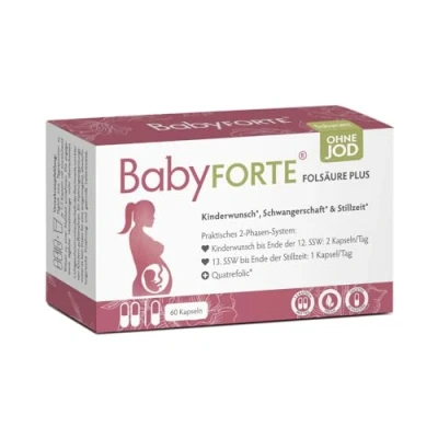 Abbildung von BabyFORTE FolsäurePlus ohne Jod Kinderwunsch bis Stillzeit 60 St
