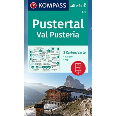 Abbildung von KOMPASS Wanderkarten Set 671 Pustertal, Val Pusteria (3 Karten) 1:50.000: inklusive Karte zur offline Verwendung in der App. Fahrradfahren. Skitouren