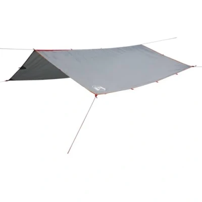 Abbildung von vidaXL Tarp, Wasserdicht Zeltplane, Sonnensegel Abdeckplane für Hängematte, Regenschutz Sonnenschutz Outdoor Camping Picknick Festival, Grau Orange 500x294cm