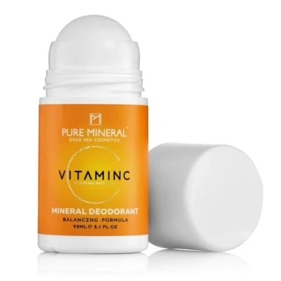 Abbildung von Pure Mineral Natürliches Deodorant Tote Meer Mineralien, Vitamin C, 24h Schutz, Alkoholfrei, Für Empfindliche Haut Ohne Silikone, Sulfate, Parabene 90ml
