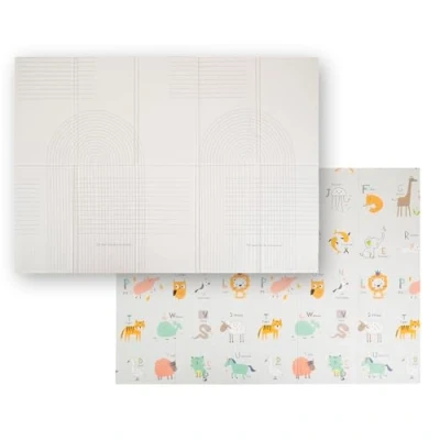 Abbildung von KiddyMoon Spielmatte Babymatte Zweiseitige Krabbelmatte Matte Schaumstoffmatte Für Kinder Kindermatte Kindgerechte Muster Spielplatz Entwicklung Bequemer Ideal Drinnen Und Draußen 150X200x1cm