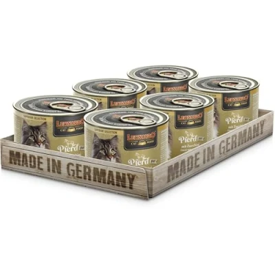 Abbildung von LEONARDO Katzen Nassfutter Superior Selection, Pferd mit Zucchini, 6x200g Dose, für ausgewachsene Katzen, getreidefrei, ohne Zucker, Made in Germany