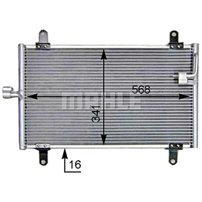 Abbildung von MAHLE ORIGINAL AC 514 000S Klimakondensator ohne Trockner 16 15,5 474 FIAT: Ducato II Kastenwagen, Pritsche/Fahrgestell, Bus